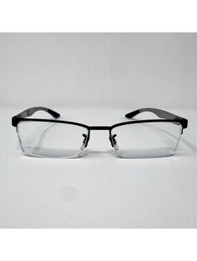 Ray-Ban RB8412 2503 Black Carbon Fiber Half Rim Eyeglass Frames 54-17-145